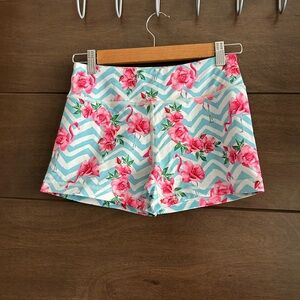 NWT IAB Floral Flamingo Athletic Shorts S